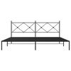 vidaXL Estructura cama sin colchón con cabecero metal negro 193x203 cm
