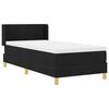 vidaXL Cama tipo Box Spring con colch&oacute;n Negro 200 x 100 cm Poli&eacute;ster