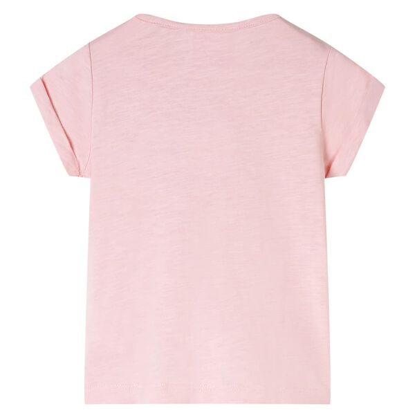 Camiseta infantil rosa claro 128