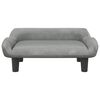 vidaXL Cama para perros de terciopelo gris claro 70x40x24 cm