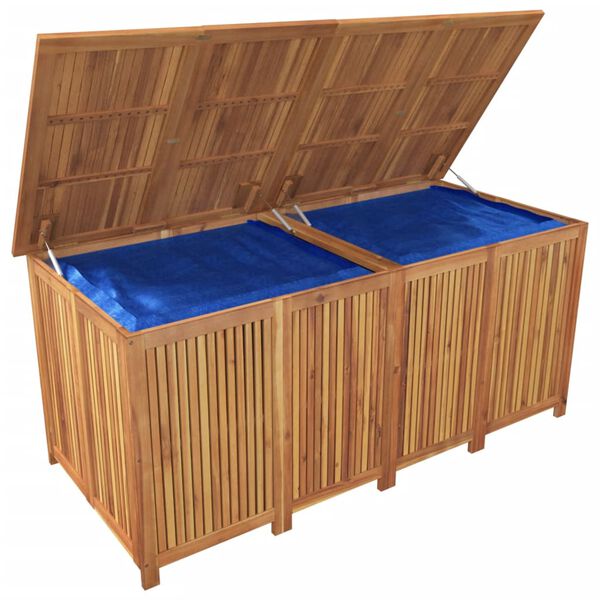 vidaXL Caja de almacenaje de jard&iacute;n madera maciza acacia 175x80x75 cm
