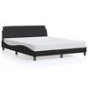 vidaXL Estructura de cama Dover cuero sint&eacute;tico negro 160x200 cm