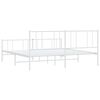 vidaXL Estructura cama sin colchón con estribo metal blanco 183x213 cm