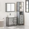vidaXL Set de muebles de baño 3 pzas madera contrachapada gris sonoma