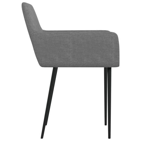 vidaXL Sillas de comedor 2 unidades tela gris claro