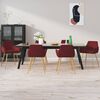vidaXL Sillas de comedor 6 unidades terciopelo rojo tinto