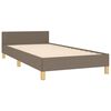 vidaXL Estructura de cama sin colchón tela gris taupe 90x190 cm