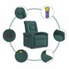 vidaXL Sill&oacute;n de masaje reclinable de tela verde oscuro