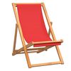 vidaXL Silla plegable de madera maciza de teca roja