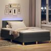 vidaXL Cama Box Spring LED con colch&oacute;n Gris oscuro 120 x 190 cm tela