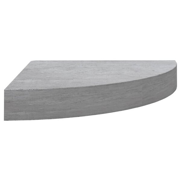 vidaXL Estantes de esquina pared 4 uds MDF gris hormig&oacute;n 25x25x3,8 cm