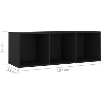 vidaXL Muebles de salón 3 piezas madera de ingeniería negro