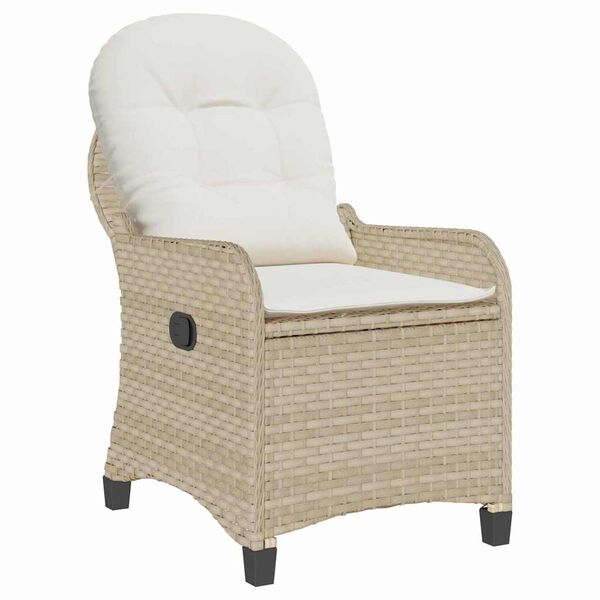 vidaXL Sillón reclinable Beige 56 x 66 x 95cm ratán sintético