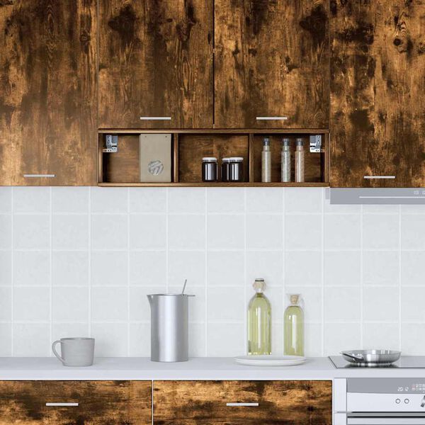 vidaXL Mueble colgante Roble ahumado 20 x 29,5 x 80 cm