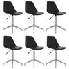 vidaXL Sillas de comedor giratorias 6 unidades PP negro