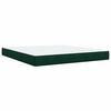 vidaXL Cama box spring con colch&oacute;n terciopelo verde oscuro 180x200 cm