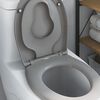vidaXL Asiento de WC Gris 44,5 x 37,3 x 4,3 cm Duroplast