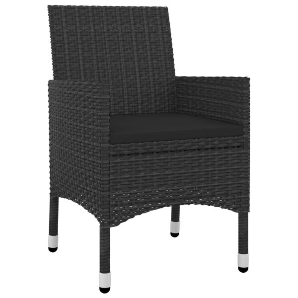 vidaXL Set comedor de jard&iacute;n 9 pzas y cojines rat&aacute;n sint&eacute;tico y vidrio