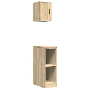 vidaXL Armarios 2 uds para garaje madera de ingenier&iacute;a roble sonoma