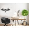 Homemania Adorno de pared Eagle acero negro 100x44 cm