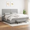 vidaXL Cama box spring con colch&oacute;n tela gris claro 200x200 cm