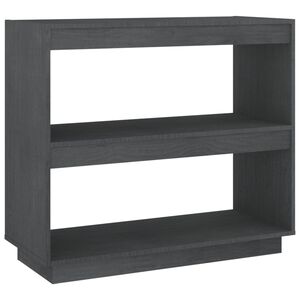 vidaXL Estanter&iacute;a de madera maciza de pino gris 80x35x71 cm