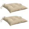 vidaXL Cojines de silla de jard&iacute;n 2 uds tela Oxford beige 40x40x7 cm