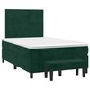 vidaXL Cama box spring con colch&oacute;n terciopelo verde oscuro 120x200 cm