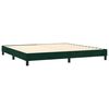 vidaXL Cama box spring colch&oacute;n y LED terciopelo verde oscuro 200x200cm