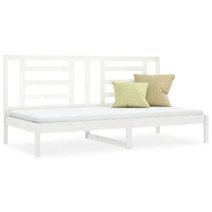 vidaXL Sof&aacute; cama sin colch&oacute;n madera maciza de pino blanco 80x200 cm