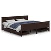 vidaXL Estructura cama 4 cajones madera pino marr&oacute;n oscuro 200x200 cm