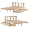 vidaXL Estructura de cama sin colchón madera maciza de pino 120x190 cm