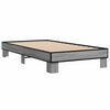 vidaXL Estructura cama madera ingenier&iacute;a metal gris Sonoma 90x190 cm