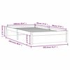 vidaXL Estructura de cama sin colchón madera maciza 100x200 cm