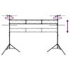 vidaXL Soporte de luces de acero negro 438x115x(180-300) cm