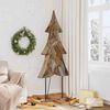 vidaXL &Aacute;rbol de Navidad Marr&oacute;n 181,5 cm Madera de teca maciza