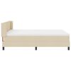 vidaXL Cama tipo Box Spring con colch&oacute;n Crema 200 x 160 cm Poli&eacute;ster