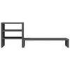 vidaXL Soporte para monitor madera maciza de pino gris 81x20x30 cm