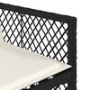 vidaXL Set de comedor de jard&iacute;n 9 pzas y cojines rat&aacute;n sint&eacute;tico negro