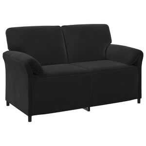 vidaXL Sof&aacute; de 2 Plazas Negro 158 x 83 x 95 cm Terciopelo