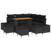 vidaXL Conjunto de sof&aacute;s de jard&iacute;n 9 uds. Negro rat&aacute;n sint&eacute;tico