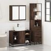 vidaXL Set de muebles baño 3 pzas madera contrachapada roble marrón