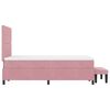 vidaXL Cama tipo Box Spring con colch&oacute;n Rosa 120 x 200 cm Terciopelo