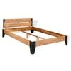 vidaXL Estructura de cama sin colch&oacute;n madera acacia acero 152x203 cm