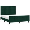 vidaXL Estructura cama sin colch&oacute;n terciopelo verde oscuro 140x200 cm