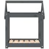 vidaXL Cama para perros madera maciza de pino gris 61x50x70 cm