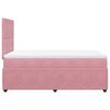 vidaXL Cama box spring con colch&oacute;n terciopelo rosa 120x190 cm
