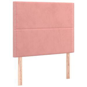 vidaXL Cabecero de cama rosa 80x5x118/128 cm Terciopelo