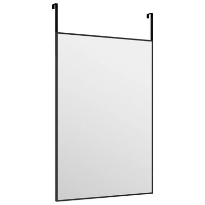 vidaXL Espejo de puerta cristal y aluminio negro 40x60 cm