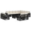 vidaXL Conjunto de sof&aacute;s de jard&iacute;n 13 uds. Negro y Blanco Crema